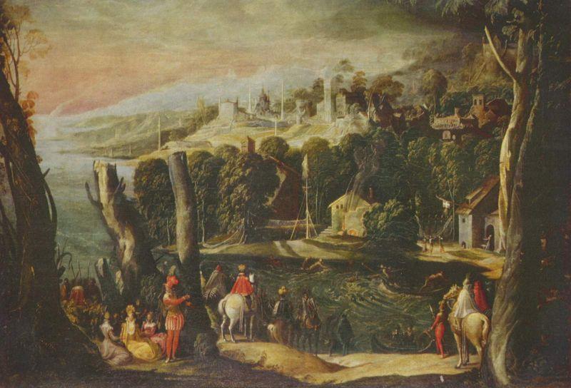 Pietro, Nicolo di Landschaft mit Damen und Reitern